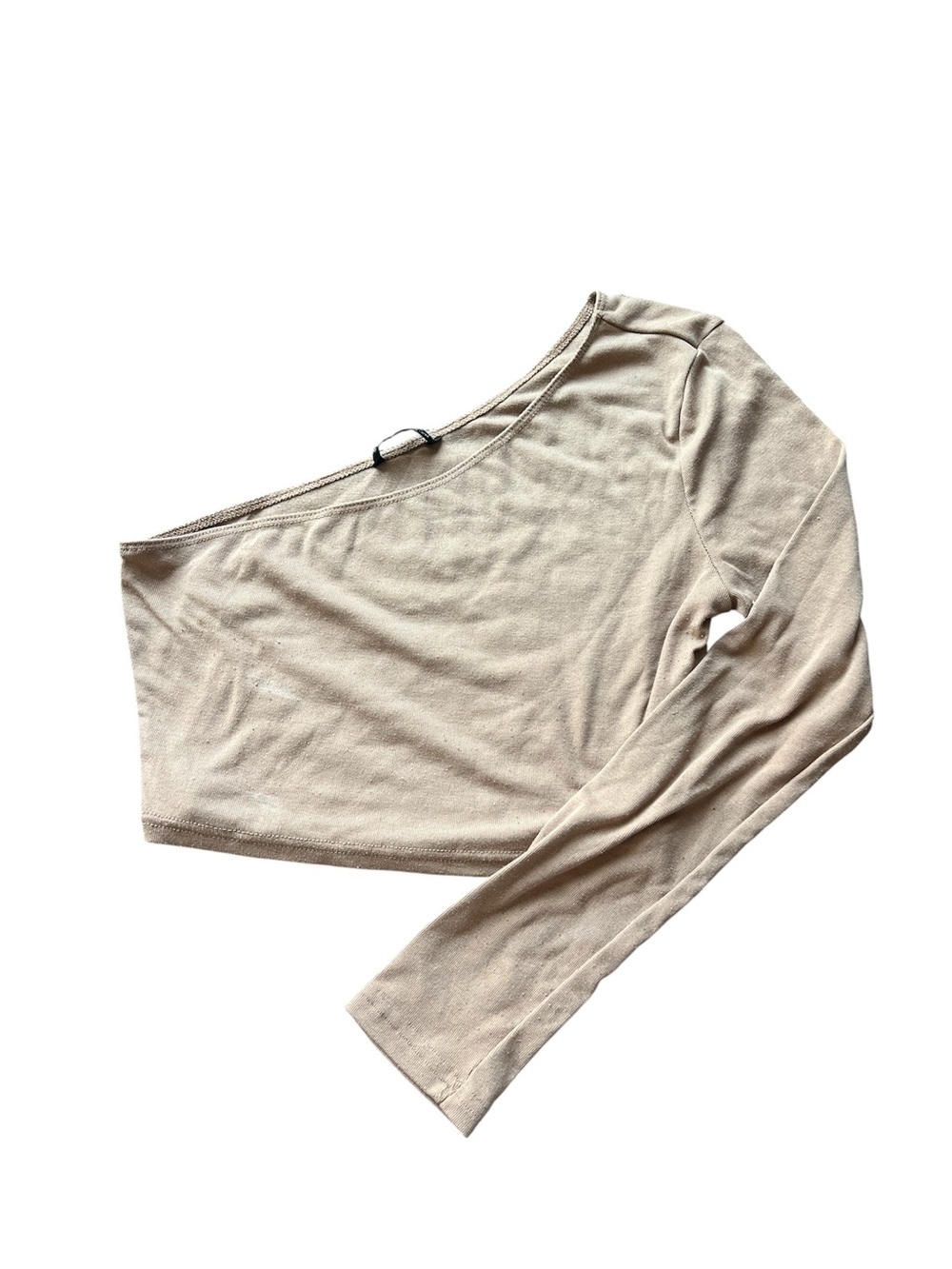 SHEIN Beige One-Shoulder Long Sleeve Top - Men's